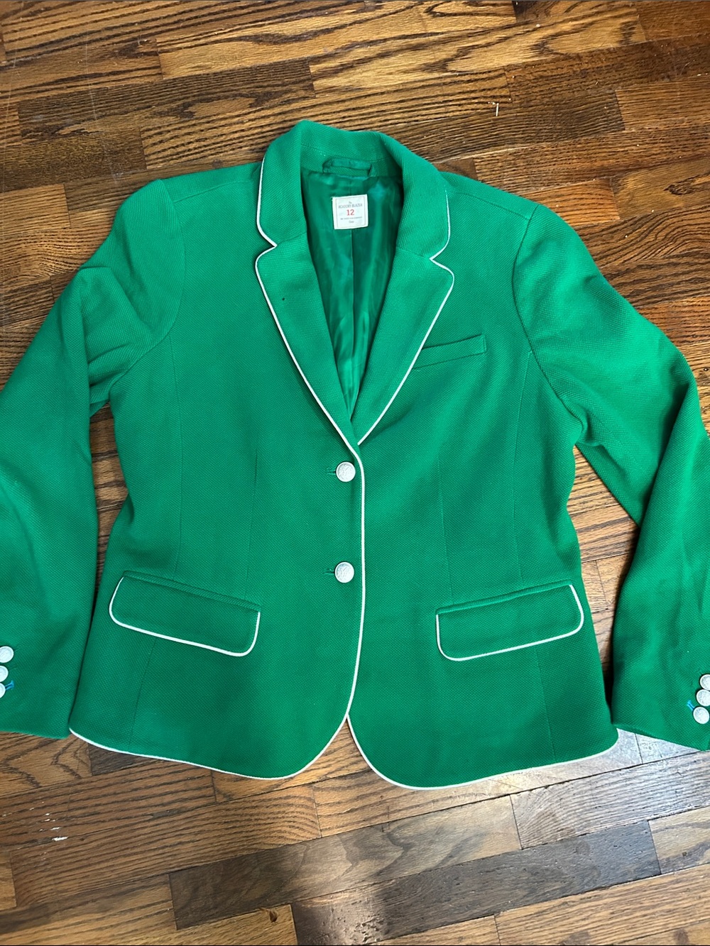 GAP Green Blazer with White Piping
